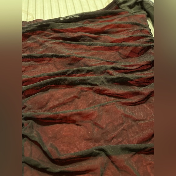 Black net dress (red shade inside) - Picture 3 of 3